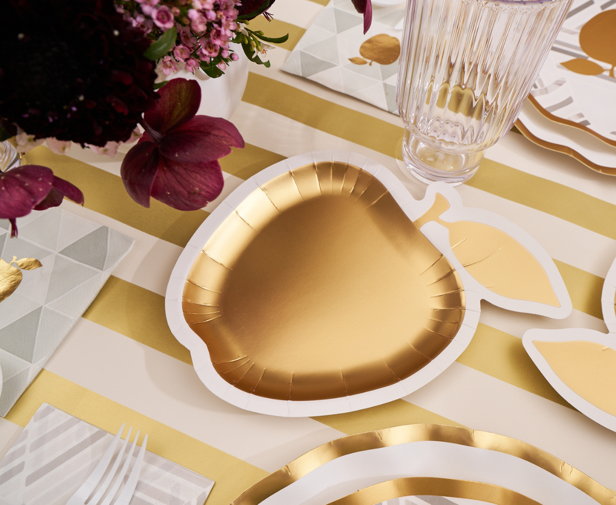 Golden Apple paper Salad/ dessert Plates
