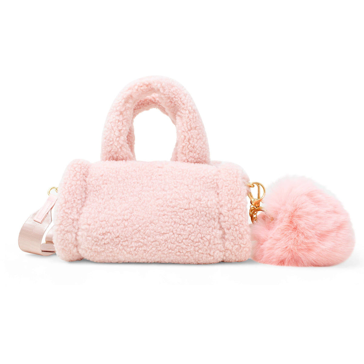 Mini Sherpa hand Bag: Pink