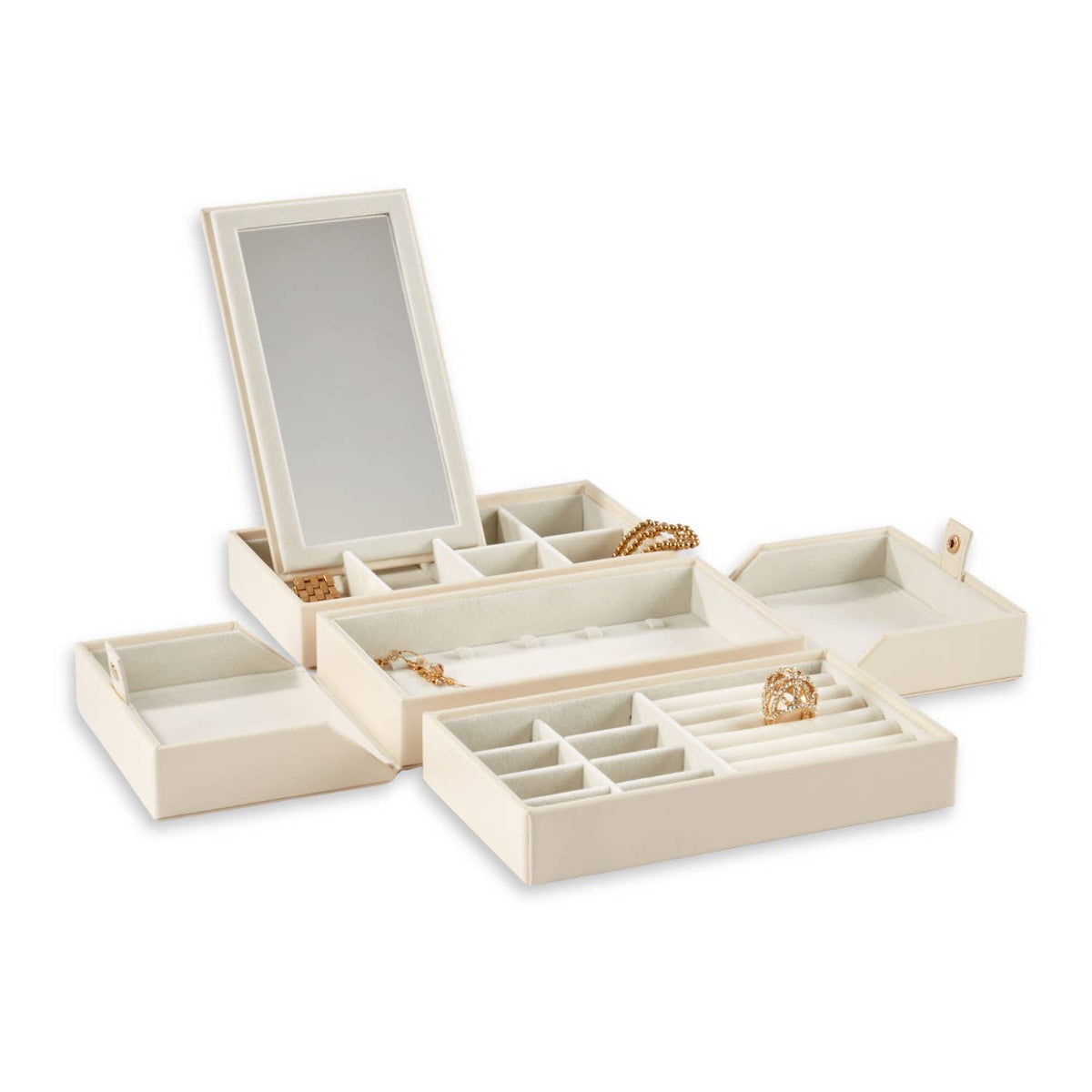 Personalized Jewelry Box-Multi-Level - cream