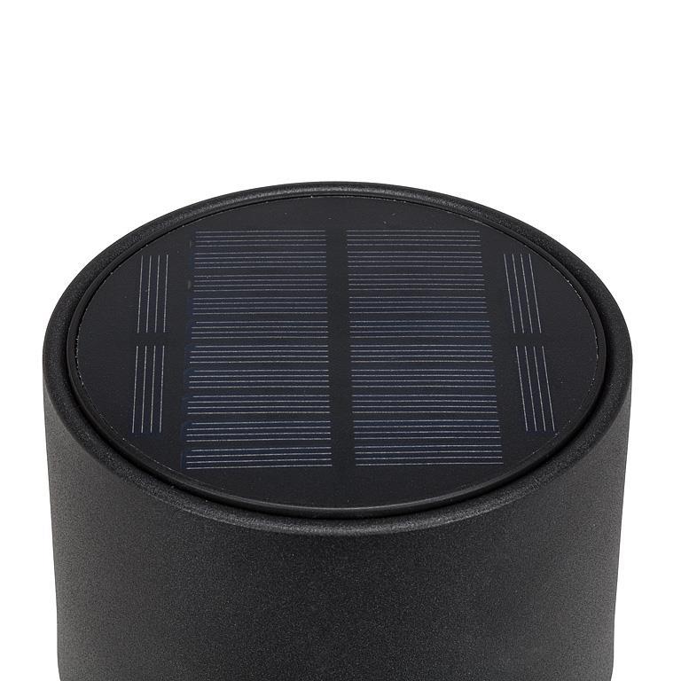 Lampe de table d'extérieur solaire classique à LED - Noir 