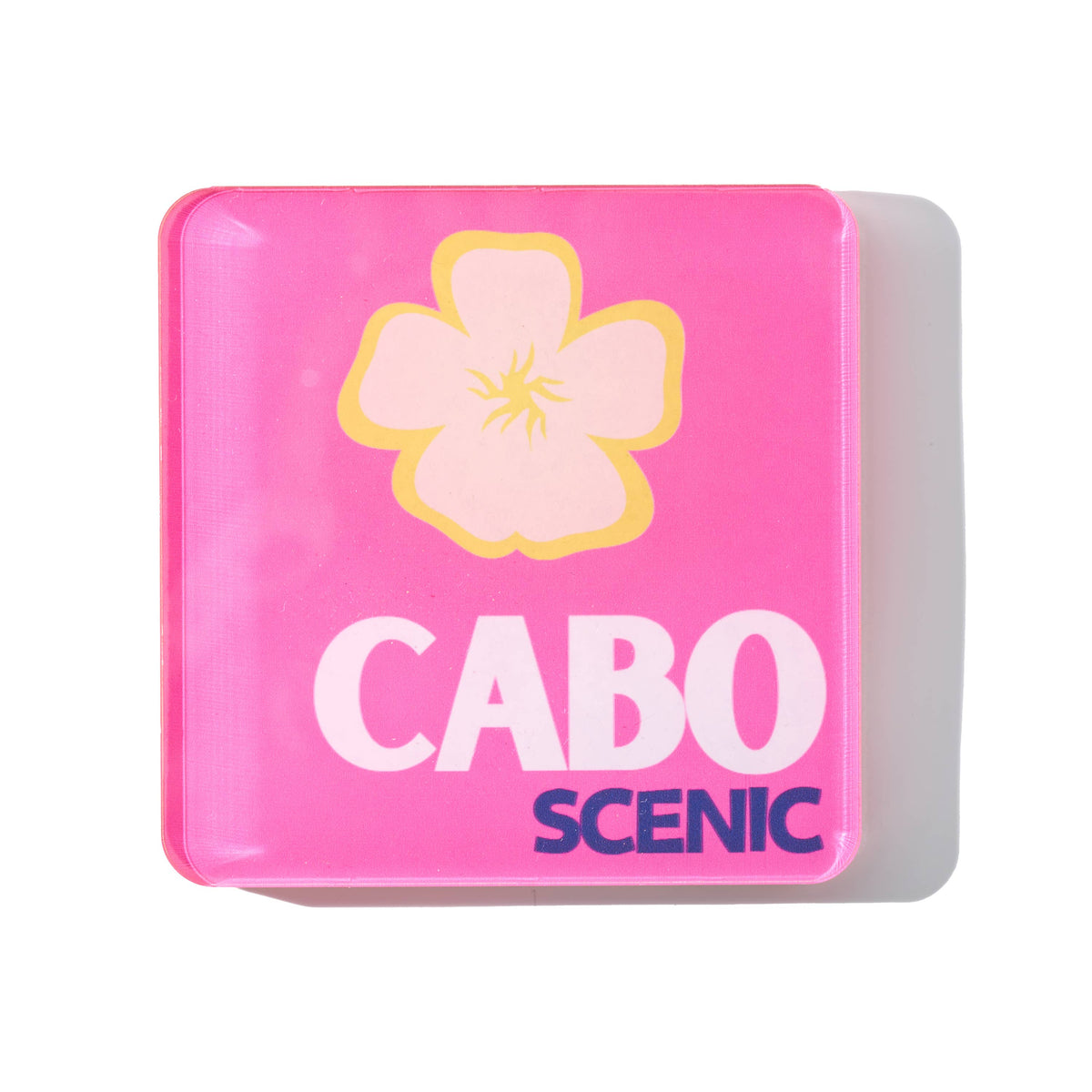 Set of 4 Acrylic Coasters in holder, Cabo