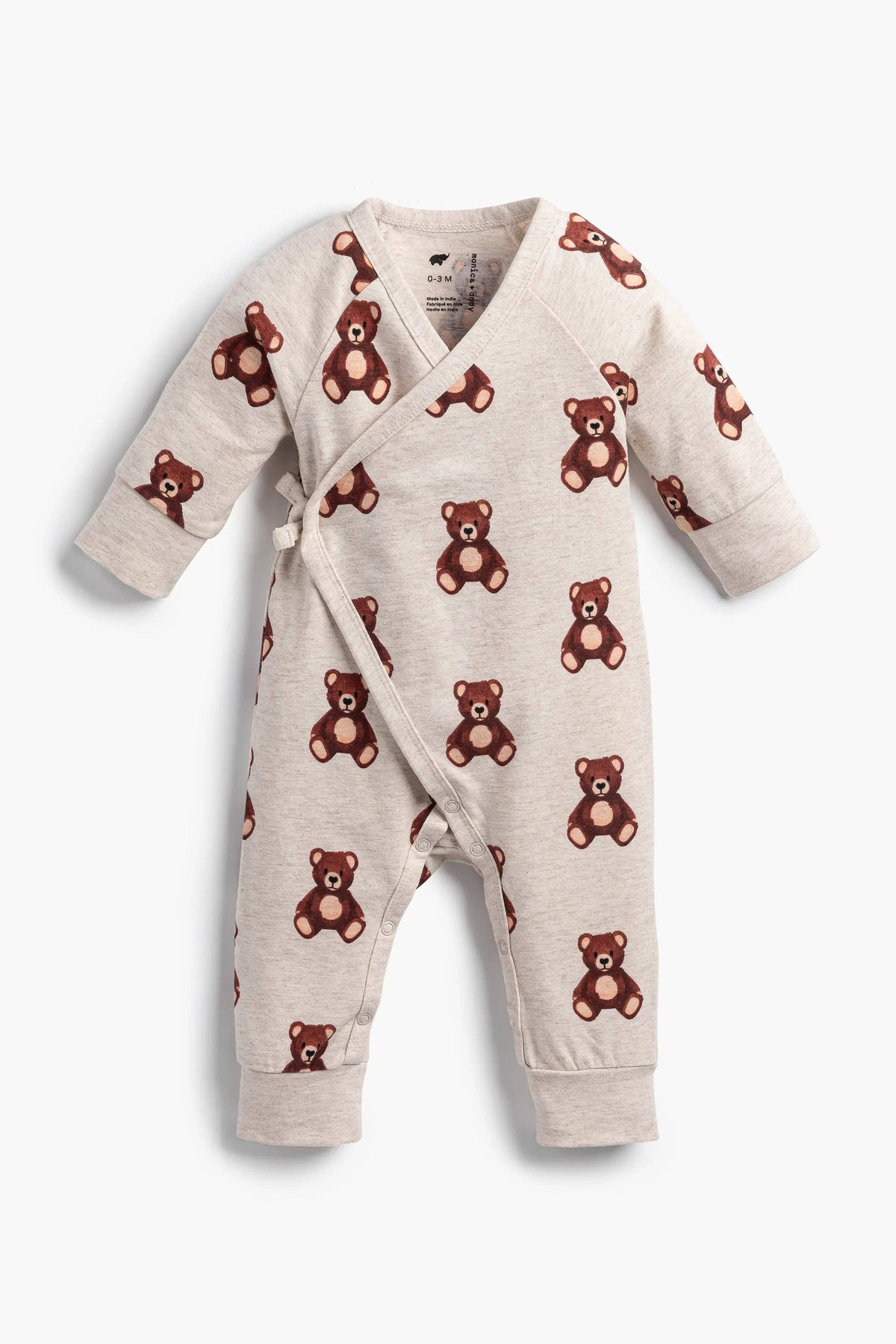 Baby Kimono Tie One-Piece Teddy Bears