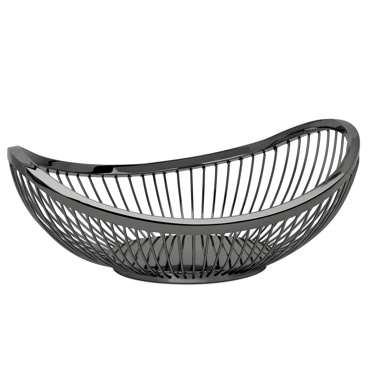 Metal Wire Oval Bowl - Black