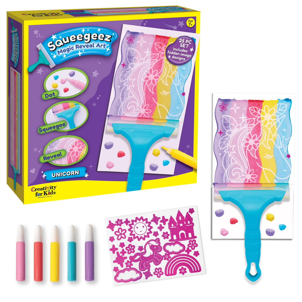 Squeegeez Magic Reveal Art Unicorn Paint Set for Kids