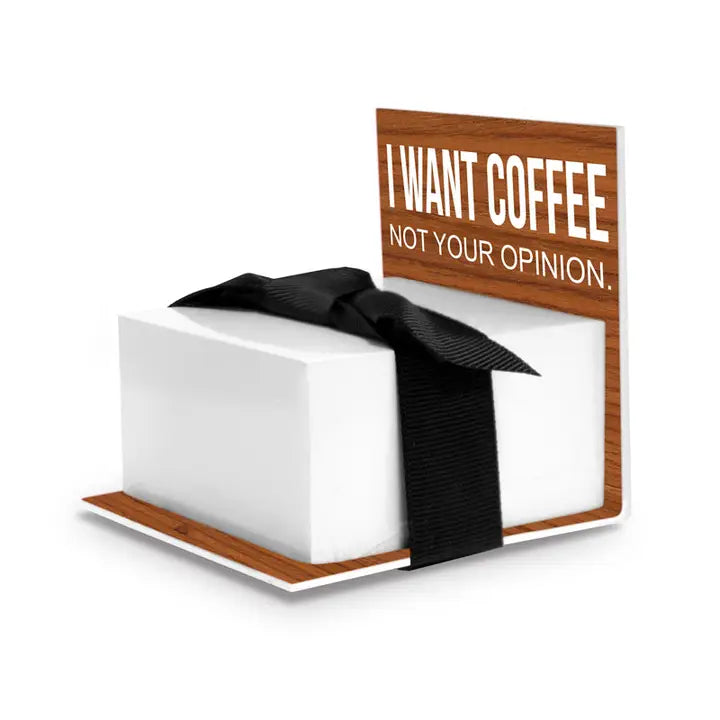Support de notes autocollantes - Je veux du café