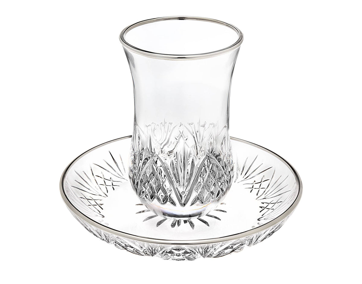 Dublin Platinum Rim Kiddish Set