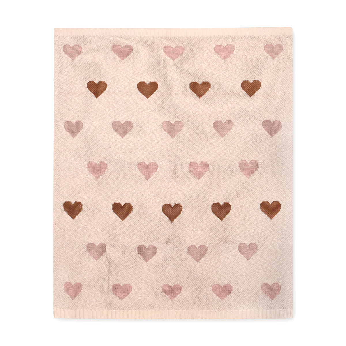 Personalized multi Heart - Organic Cotton Baby Blanket