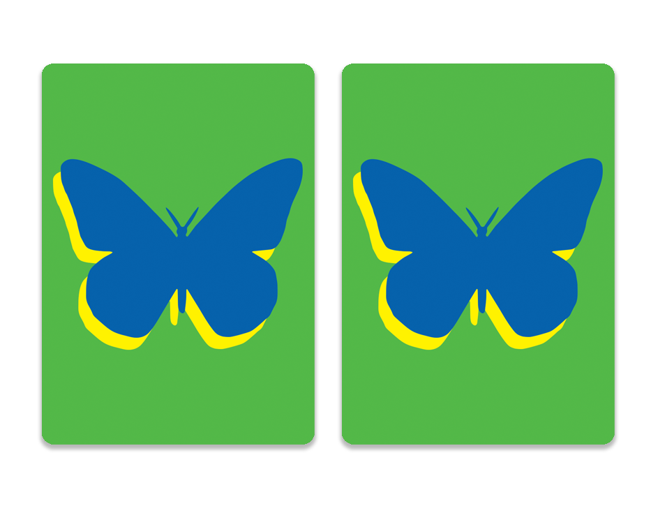 2 cartes à jouer - PAPILLON