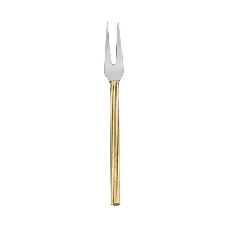 Fourchette à cocktail avec manche côtelé - Lot/4
