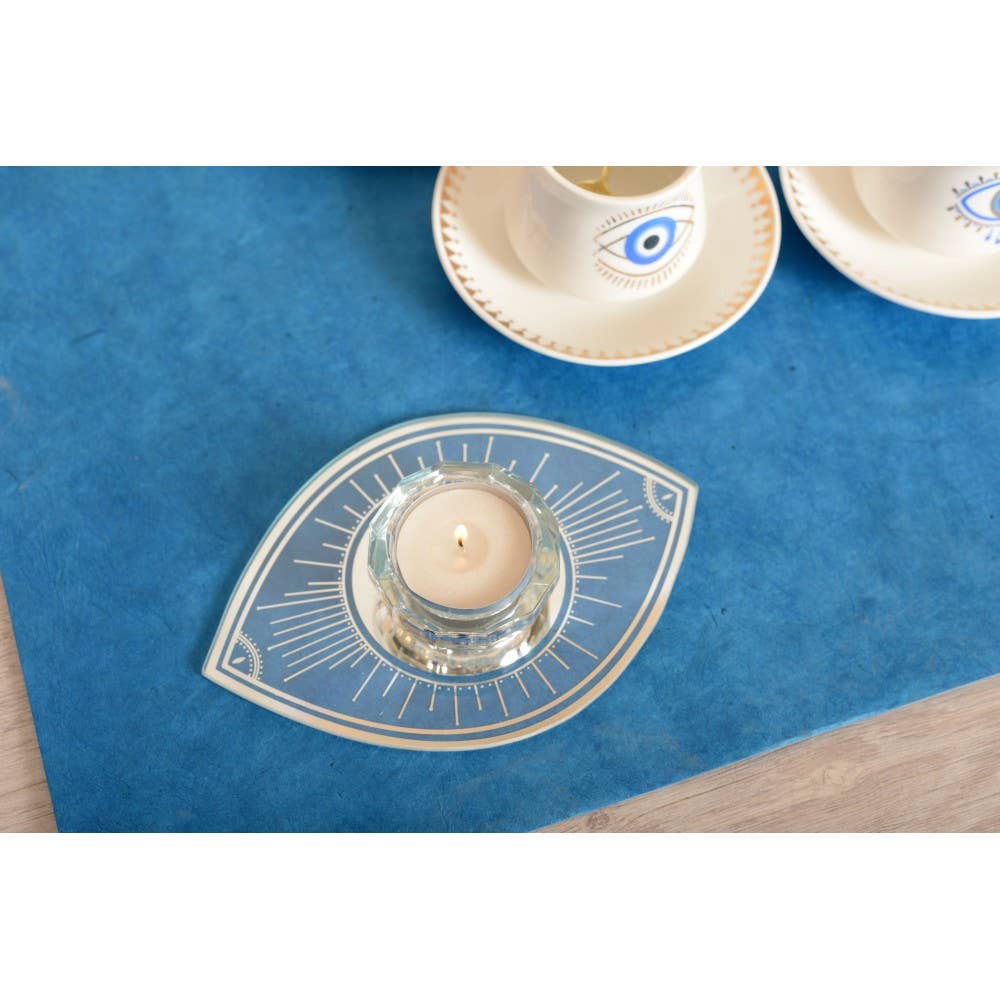 Oval eye candle holder