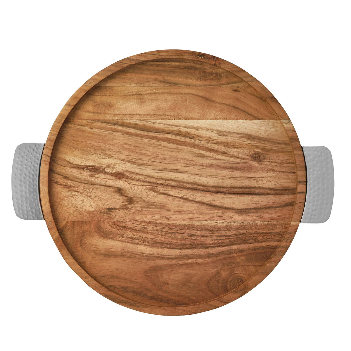 Plateau rond en bois d'acacia