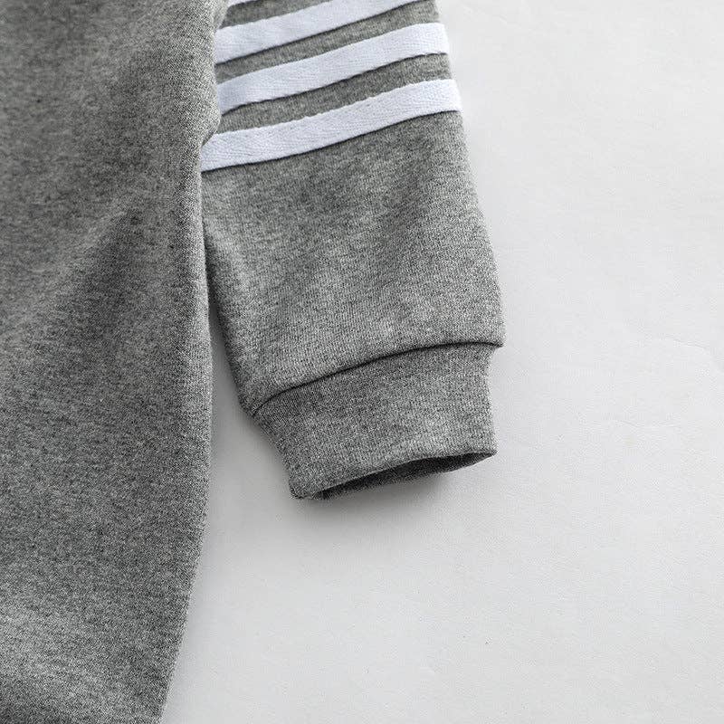Pull en coton à manches rayées sur les côtés