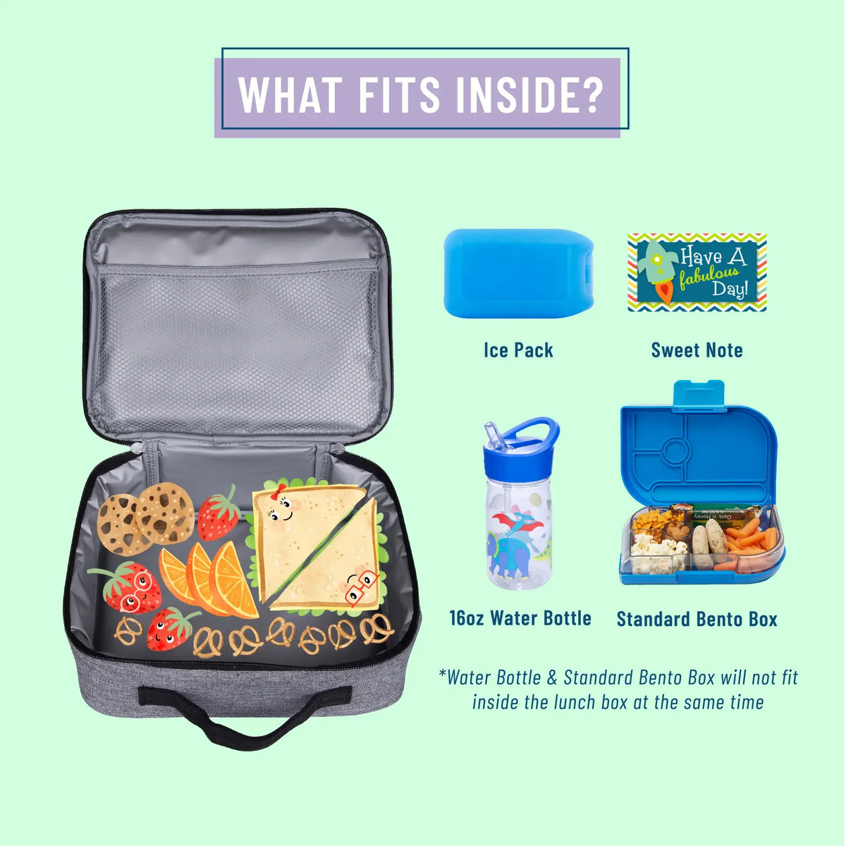 Gray Tweed Lunch Box
