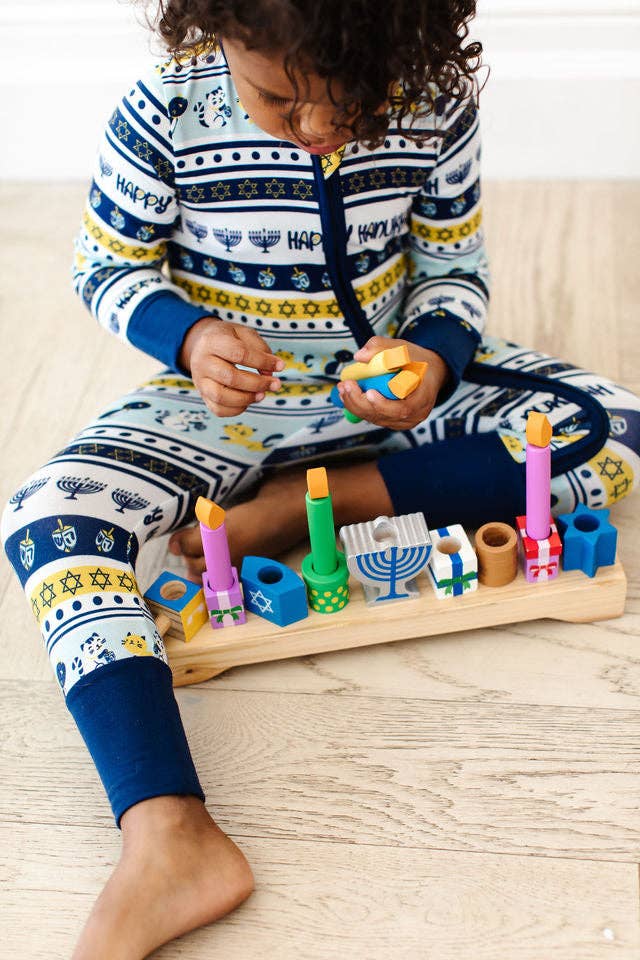 Hanukkah Convertible Zipper Footie