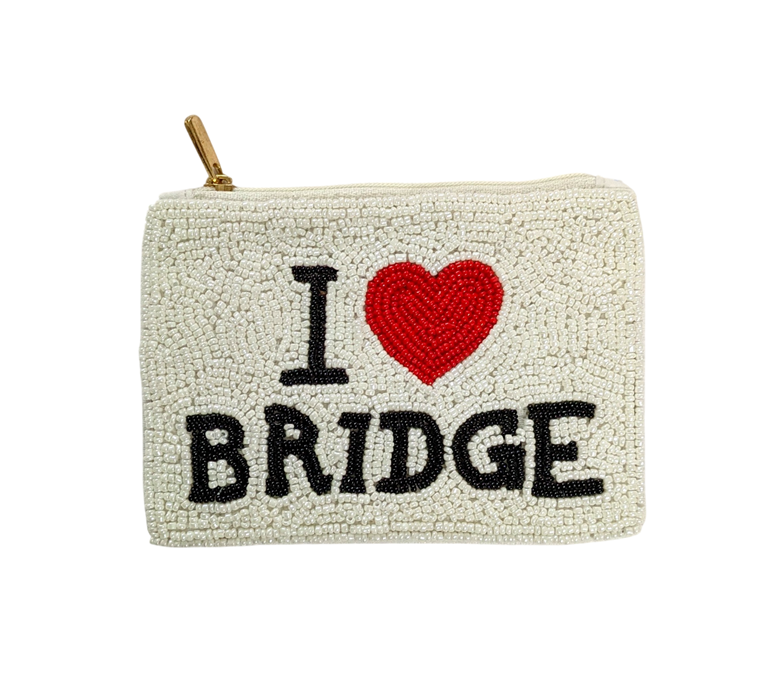 Mesdames, j'adore ce porte-monnaie sur le thème du bridge.