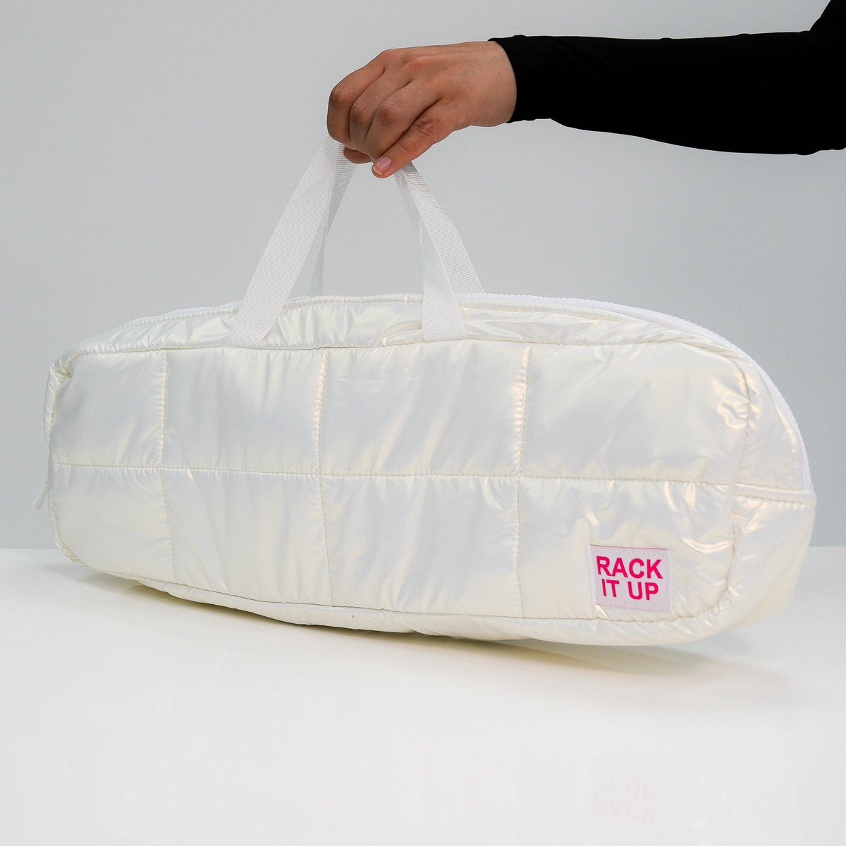 Sac blanc métallisé Canasta / mahjong