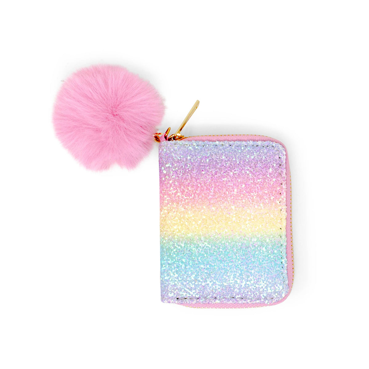 Portefeuille arc-en-ciel à paillettes