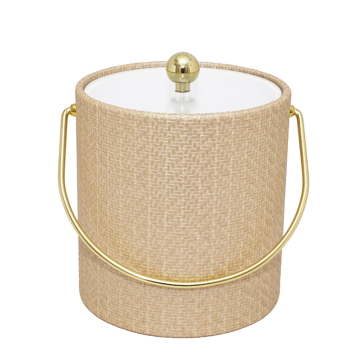 Beige Wicker 3 Qt. Ice Bucket