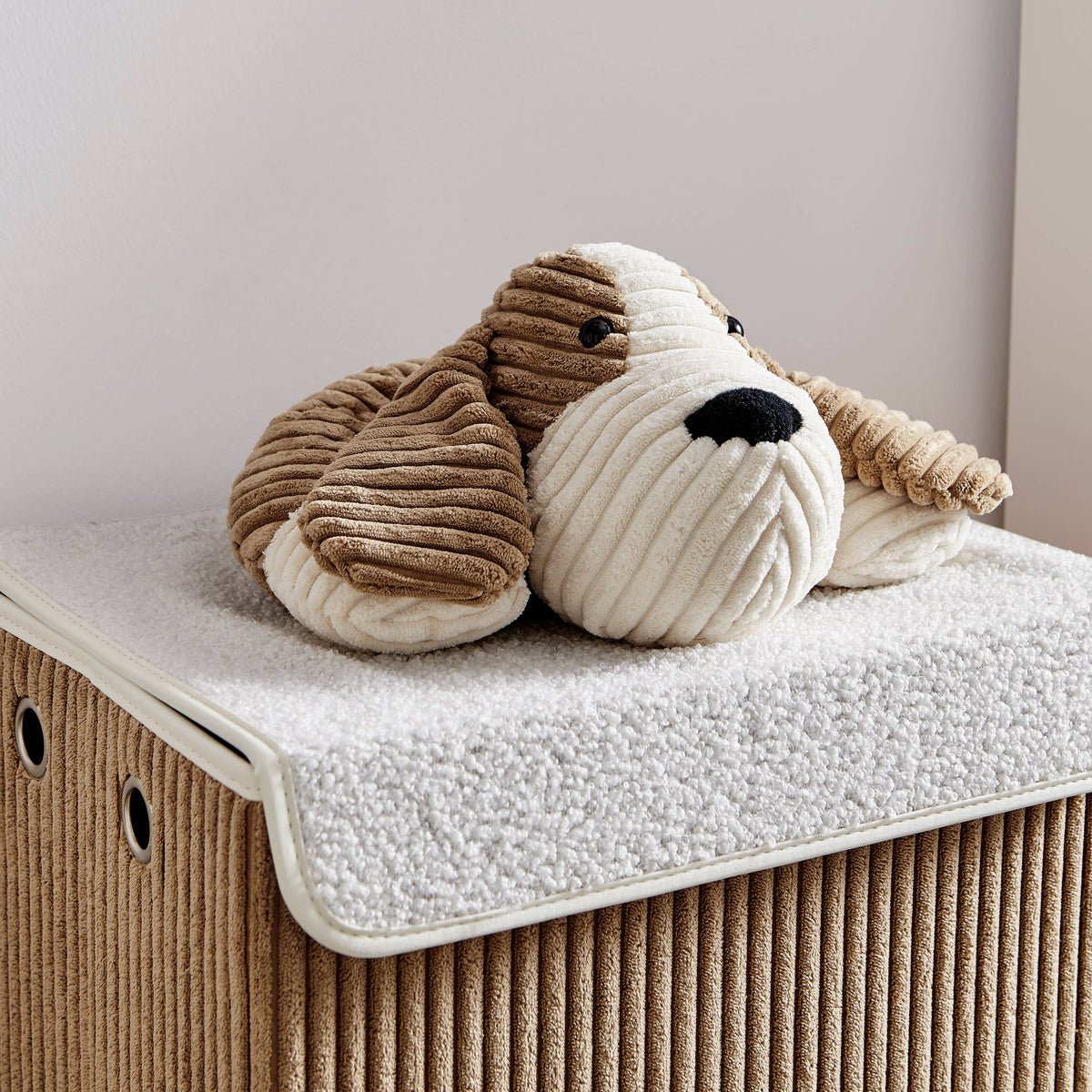 Personalized Collapsible Corduroy Plush Storage Box/Hamper - Dog