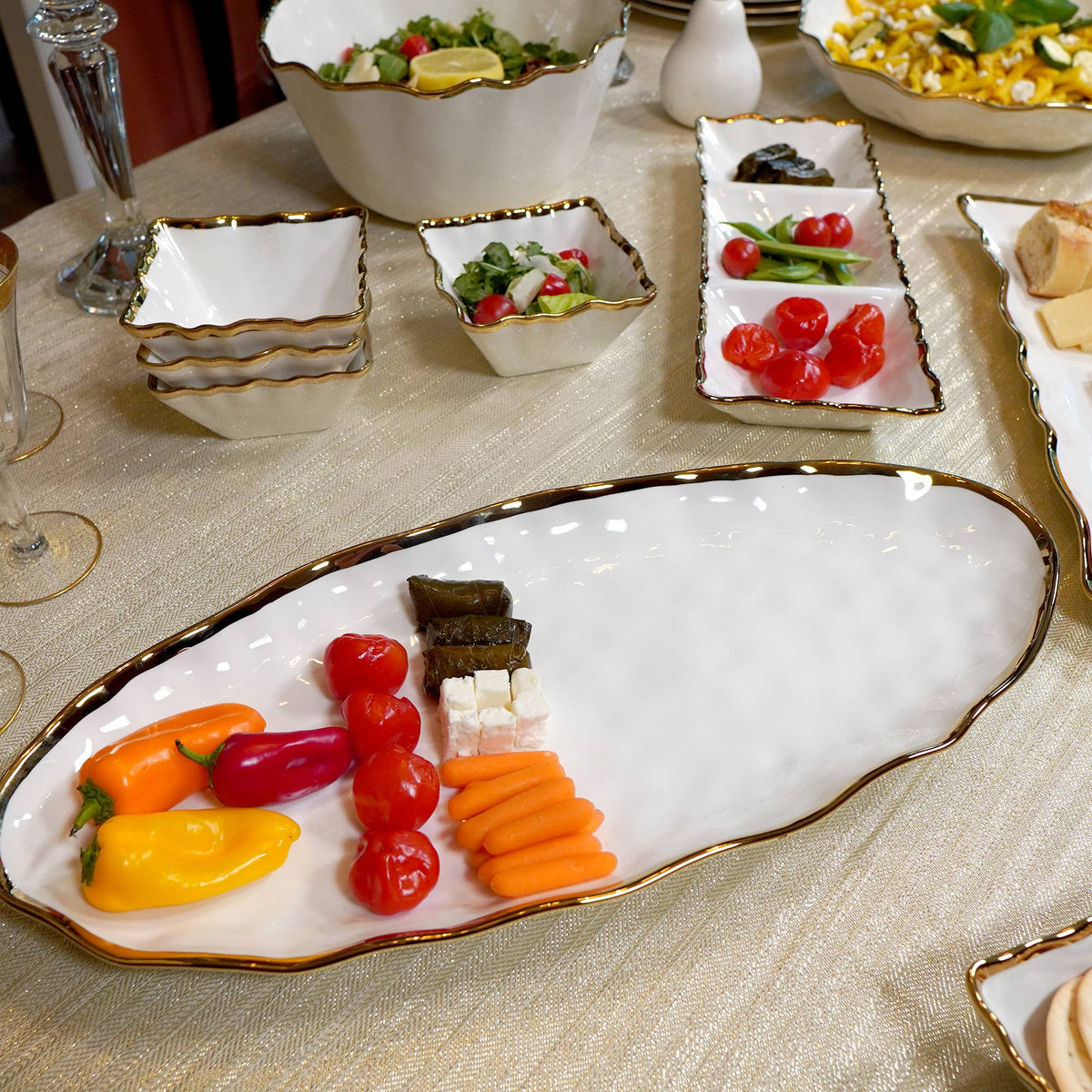 Gold Oval Platter