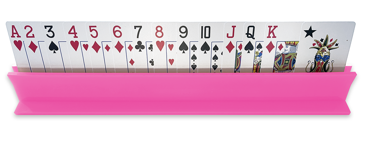 Présentoir de cartes roses, lot de 4