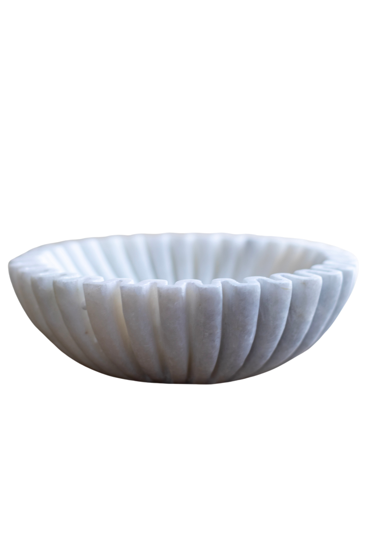 Marble Fluted Scalloped Bowls Small