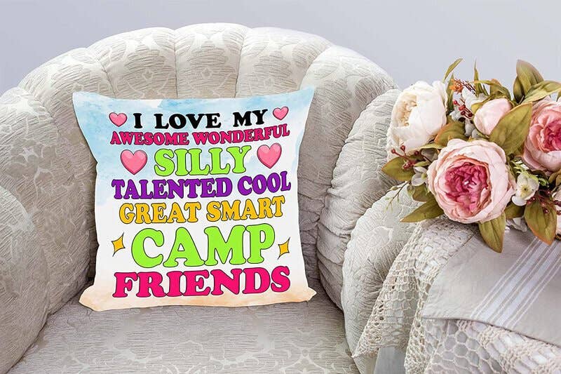 Coussin autographe - J'aime mes amis du camp