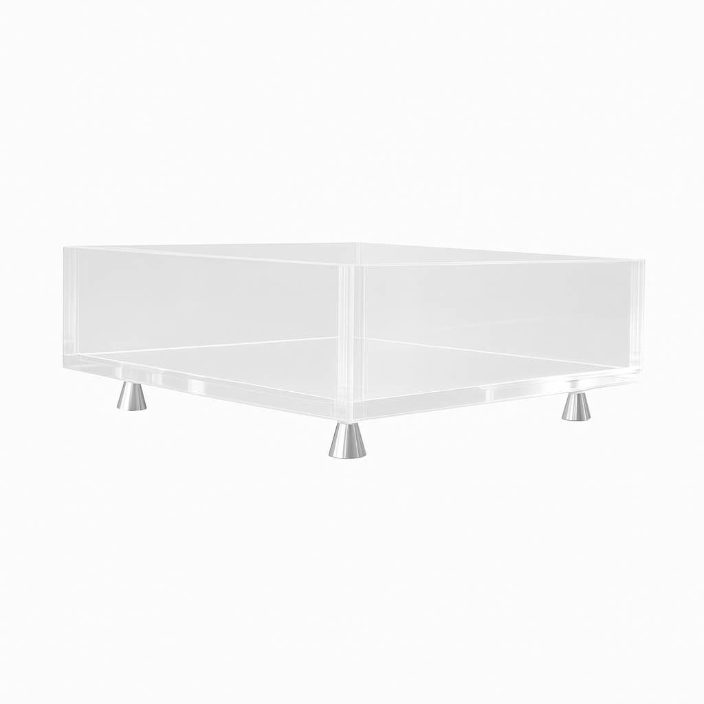 Footed Napkin Holder, Silver - Lunch