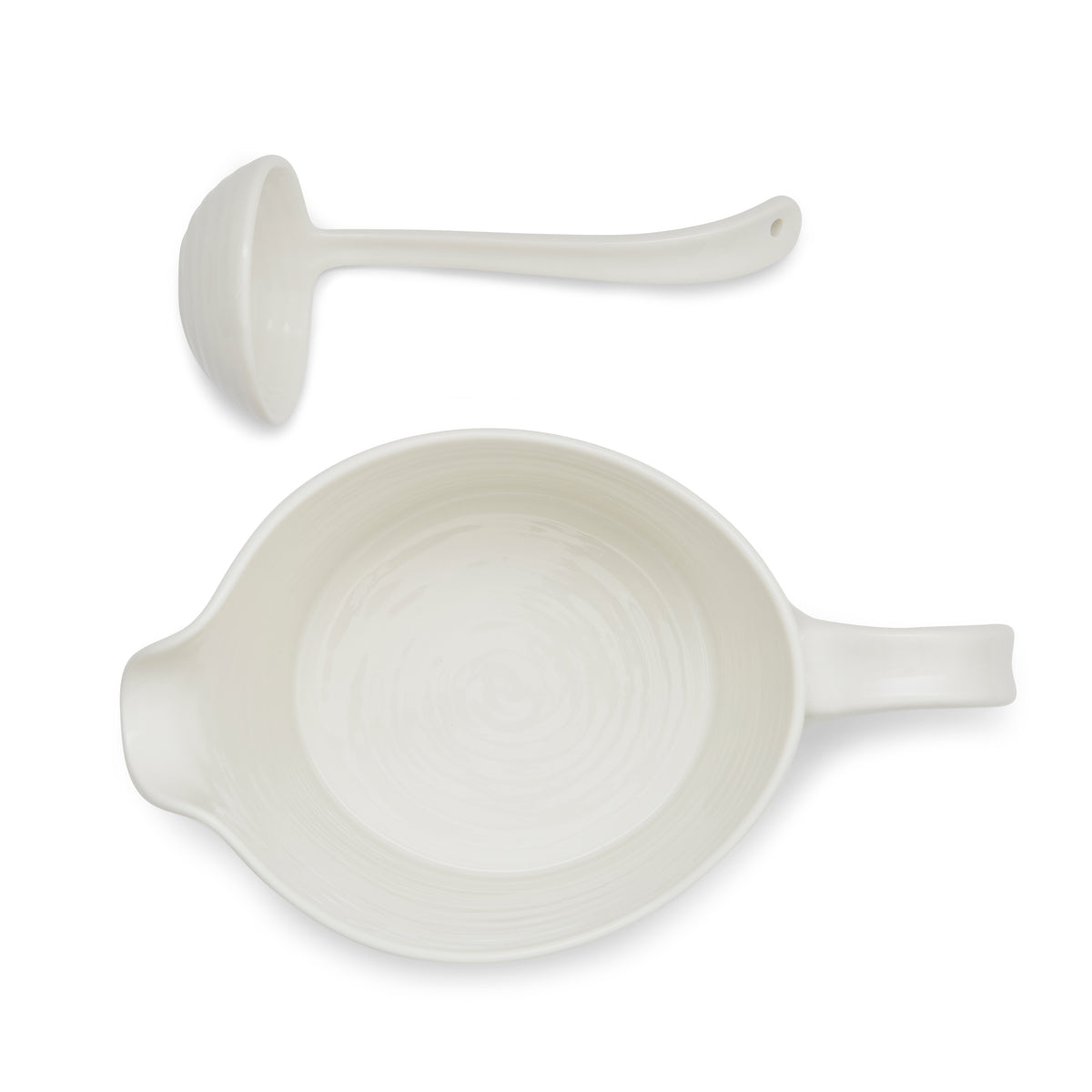 Ensemble mini pichet et louche à sauce blanc Sophie Conran