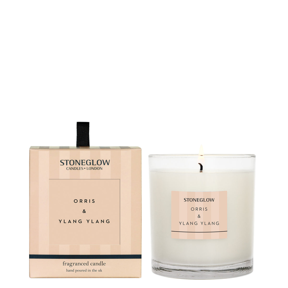 STONEGLOW ORRIS &amp; YLANG YLANG - BOUGIE PARFUMÉE - VERRE EN BOÎTE