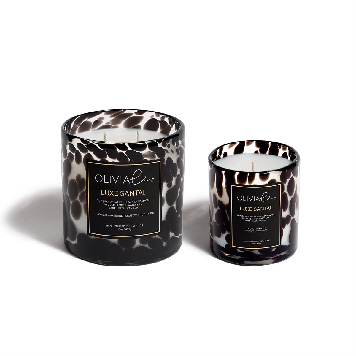 Luxe Santal Leopard candle - small