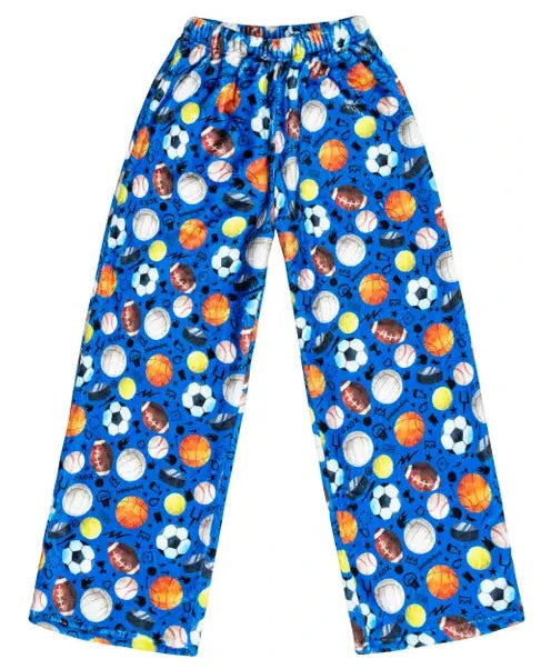 Pantalon en peluche bleu sport
