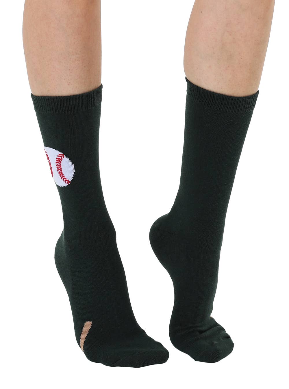 3D Packaged Crew Socks - Baseball - Forest Green