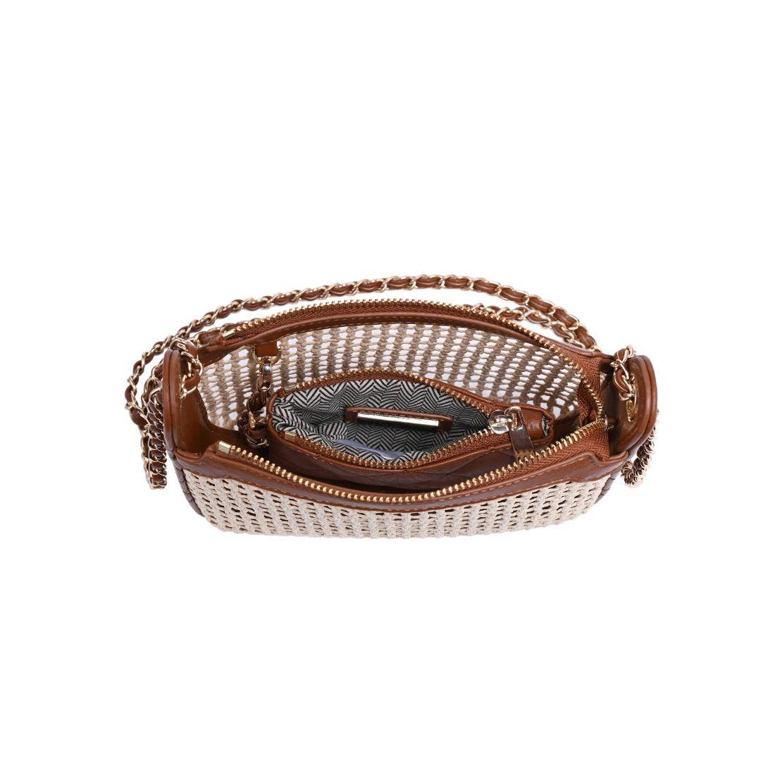 Straw woven Crossbody with pouch