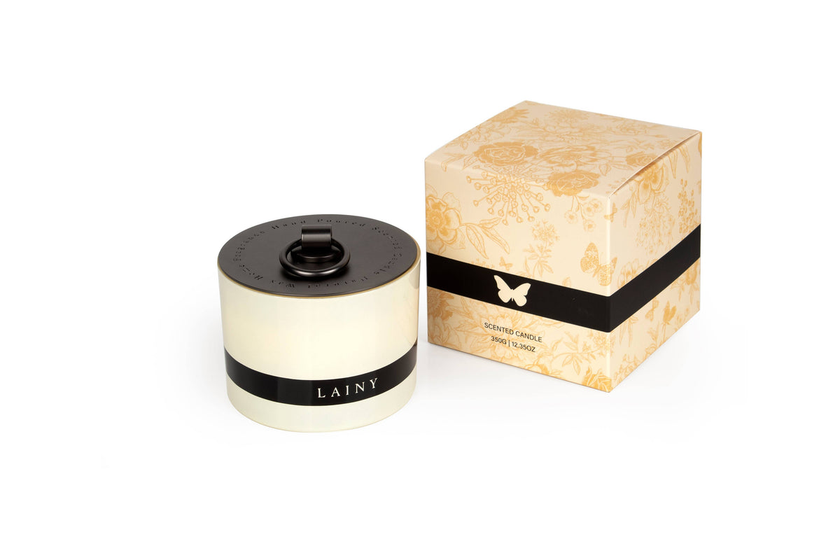 Vanilla Amber Scent 3-Wick Candle With lid