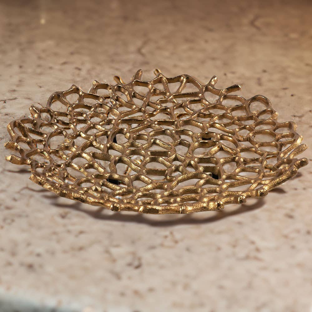 gold twigs decorative Plate