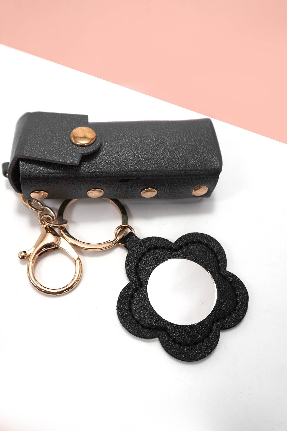 VEGAN LEATHER lipstick BAG CHARM / KEYCHAIN
