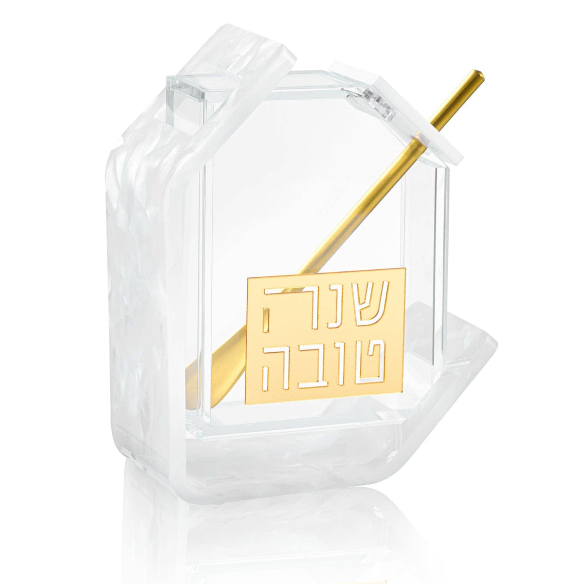 Pearlstone Honey Dish: Gold