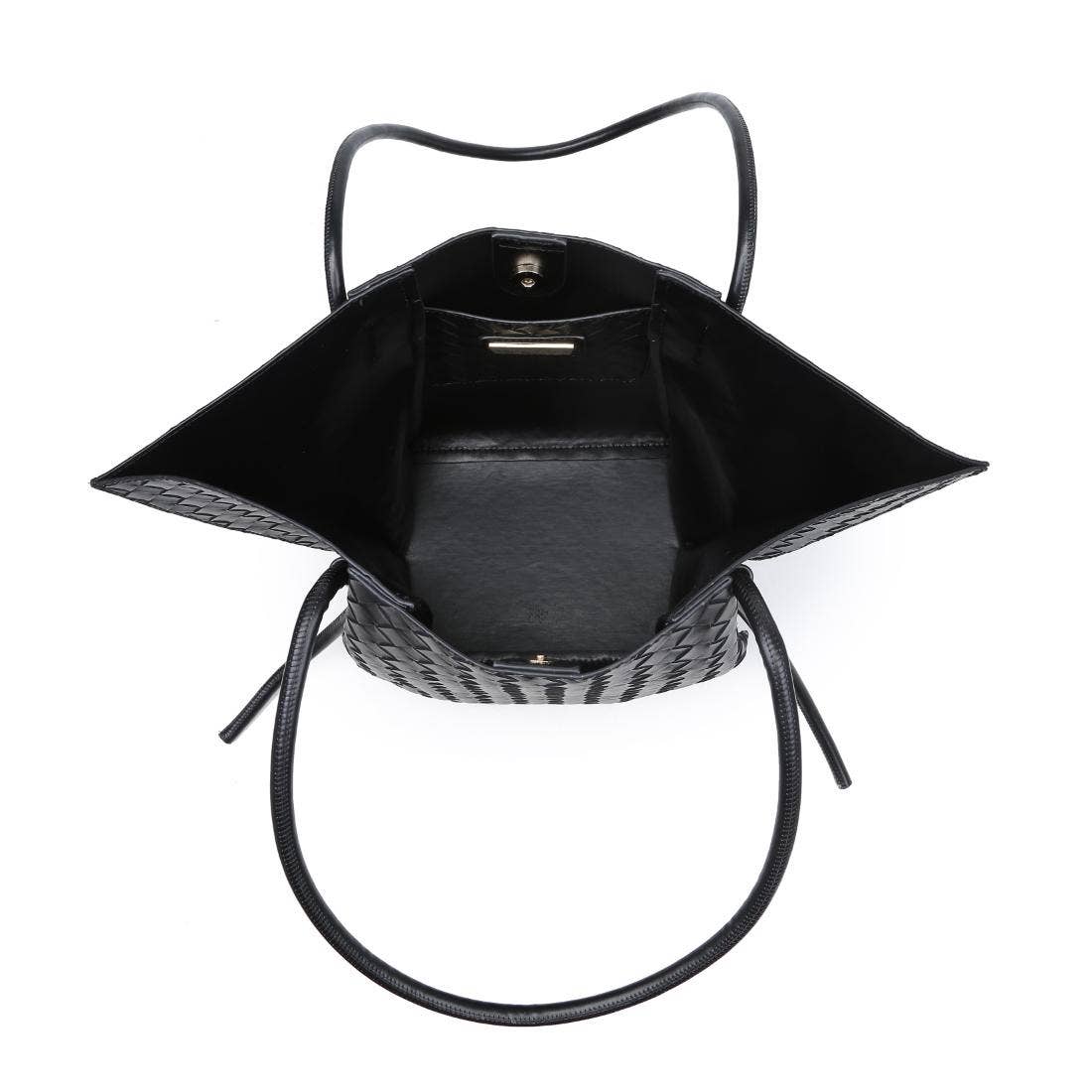 Sculpted Woven Tote - Black