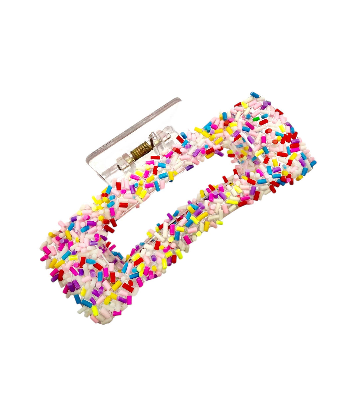 Sprinkles Rectangle Candy Hair Claws for Girls and Women
