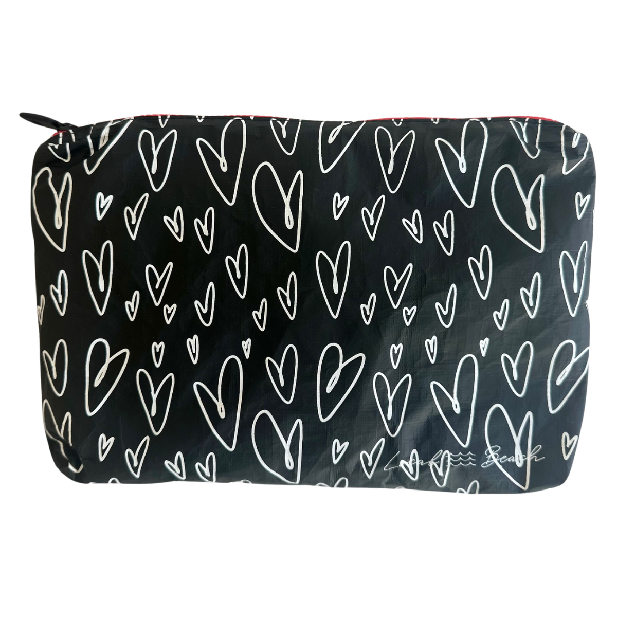 Heart Water Resistant Tyvek Printed Pouch