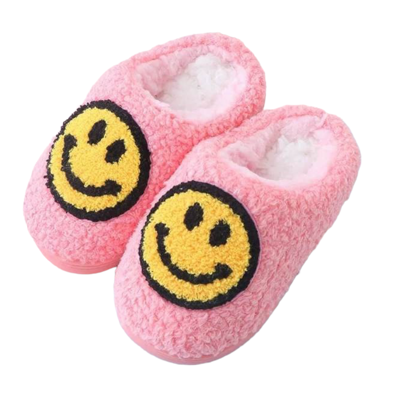 Kid's Smiley Slippers - pink