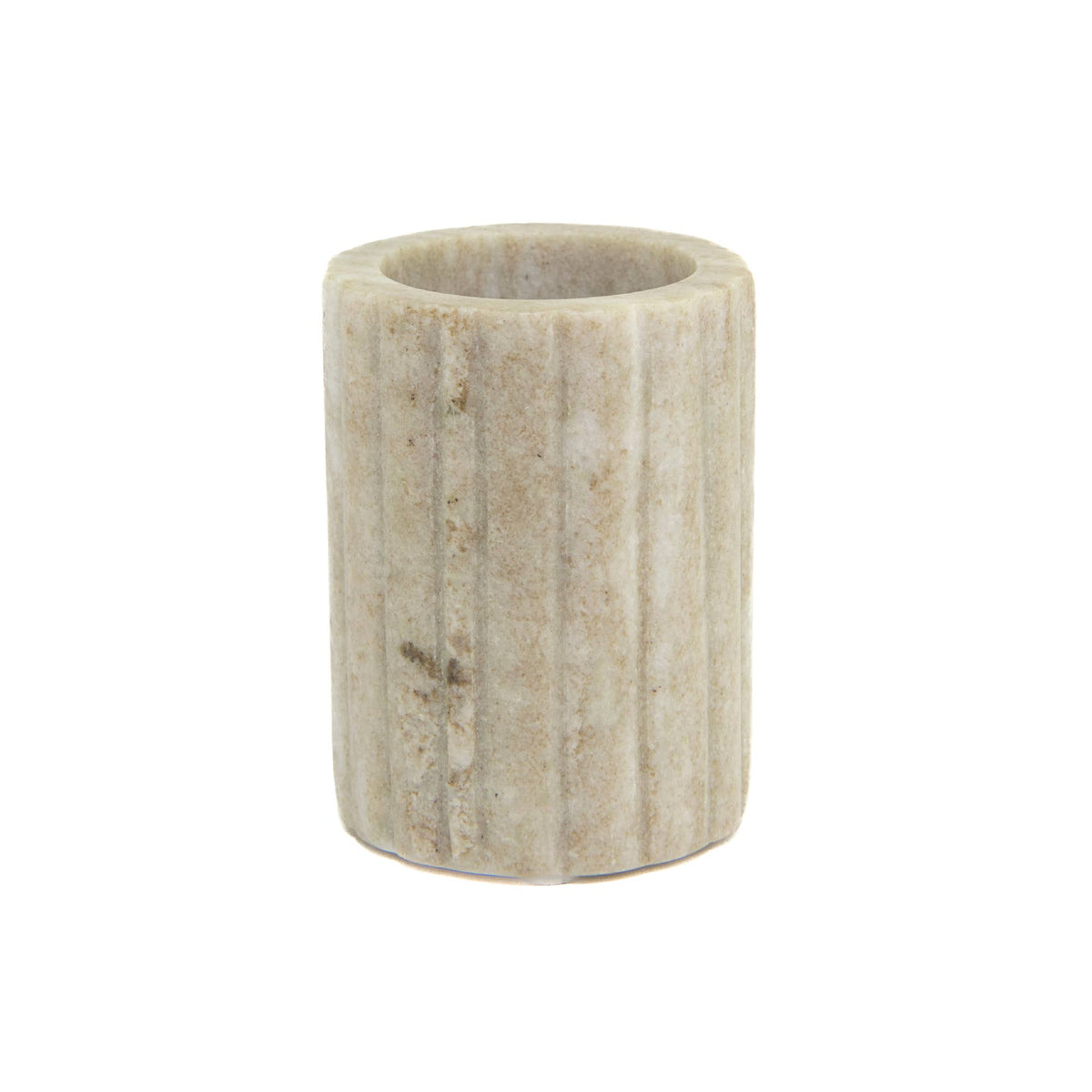 Beige ribbed Marble Tumbler