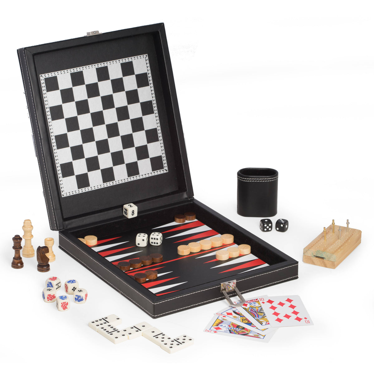 Ensemble de 5 jeux en similicuir noir