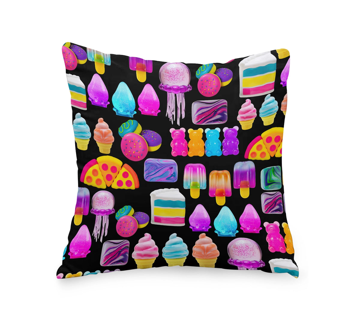 Oreiller de camping – Gourmandises fluo