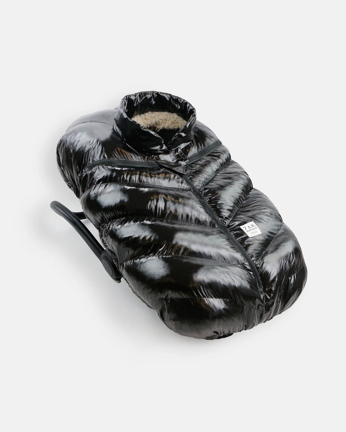 7AM car seat cocoon - black polar/plush