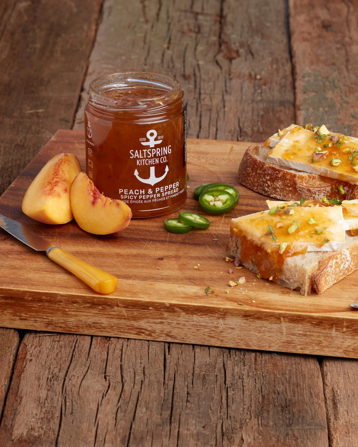 Tartinade épicée aux pêches et aux poivrons