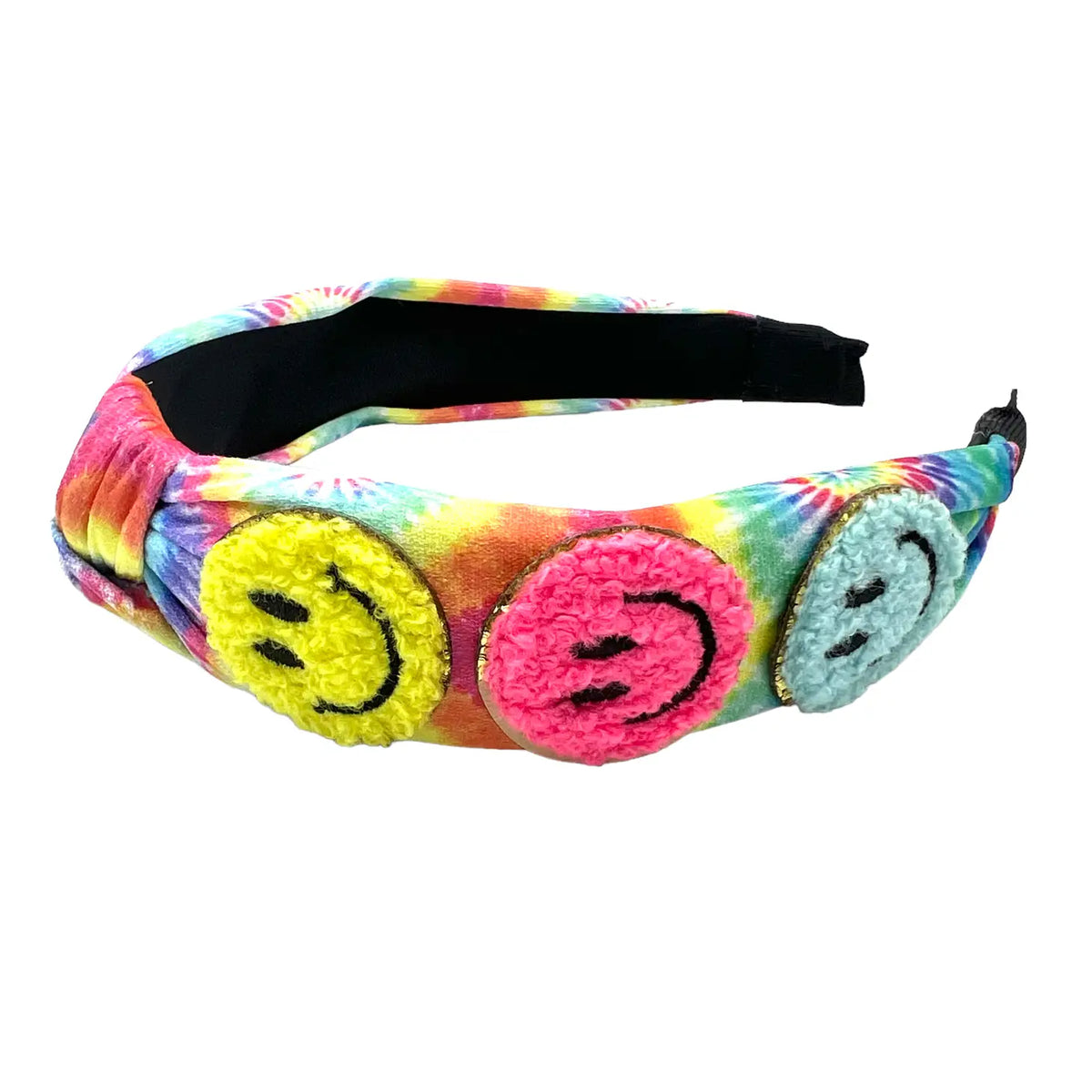 Bandeau à nœuds smiley tie dye