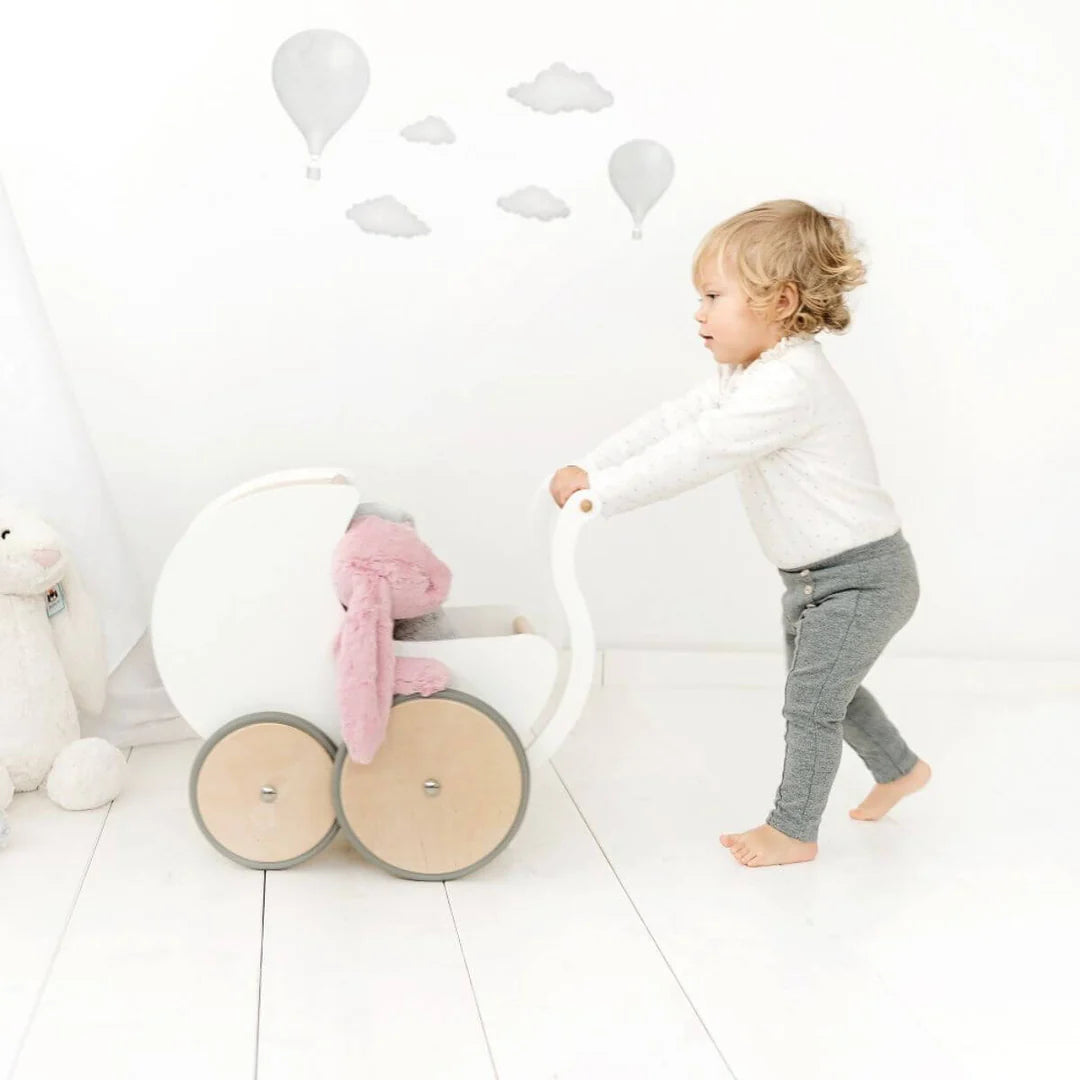 Pram 2 in 1 wooden walker