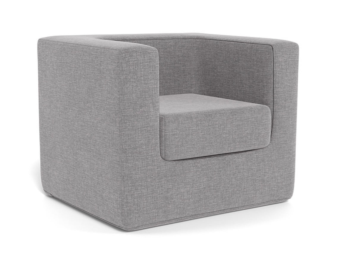 Personalized Upholstered Kid’s Chair - Pebble Grey